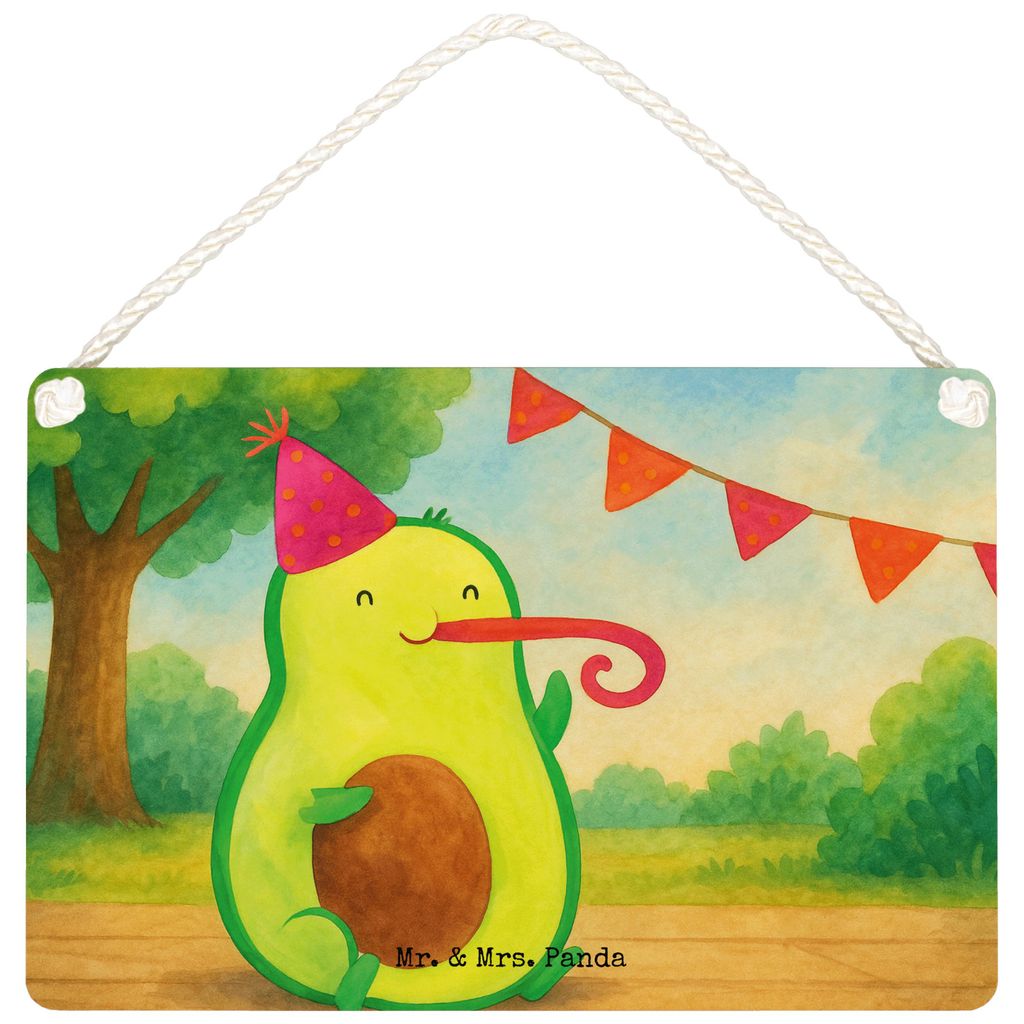Mr. & Mrs. Panda Holzschild Avocado Geburtstag Design DIN A6 - Weiß - Geschenk, kleine aufmerksamkeit, Türschild, Wandbild Holz, Überraschung, F...