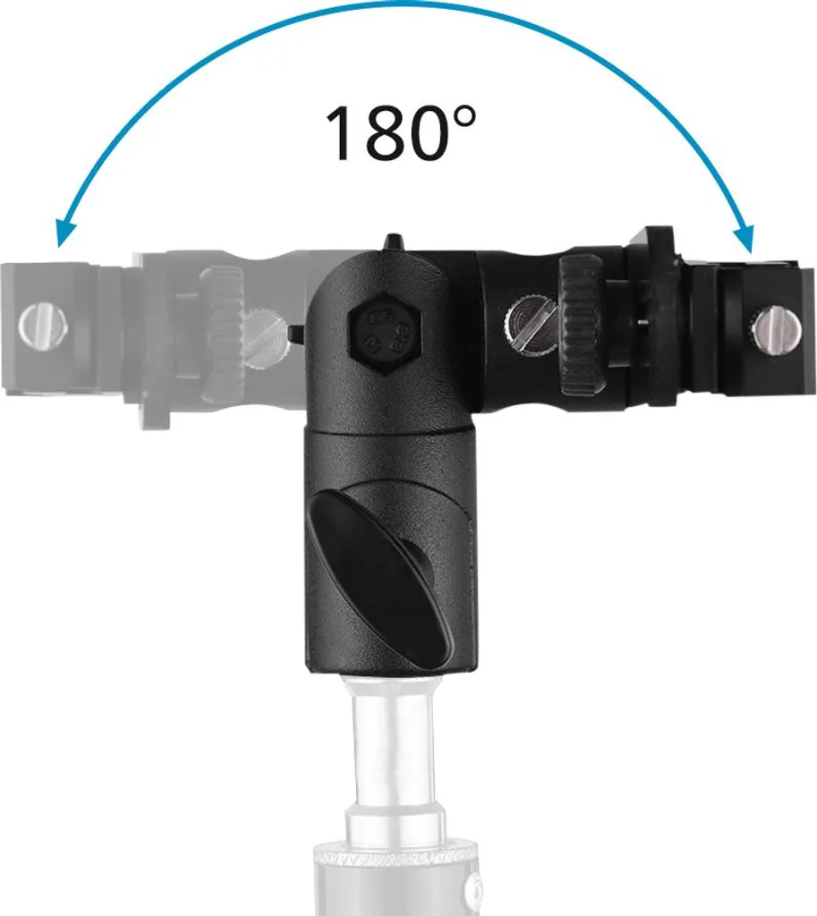 YONGNUO Supporto Doppio Flash T-Shape - Staffa per Speedlite e Ombrello - 4