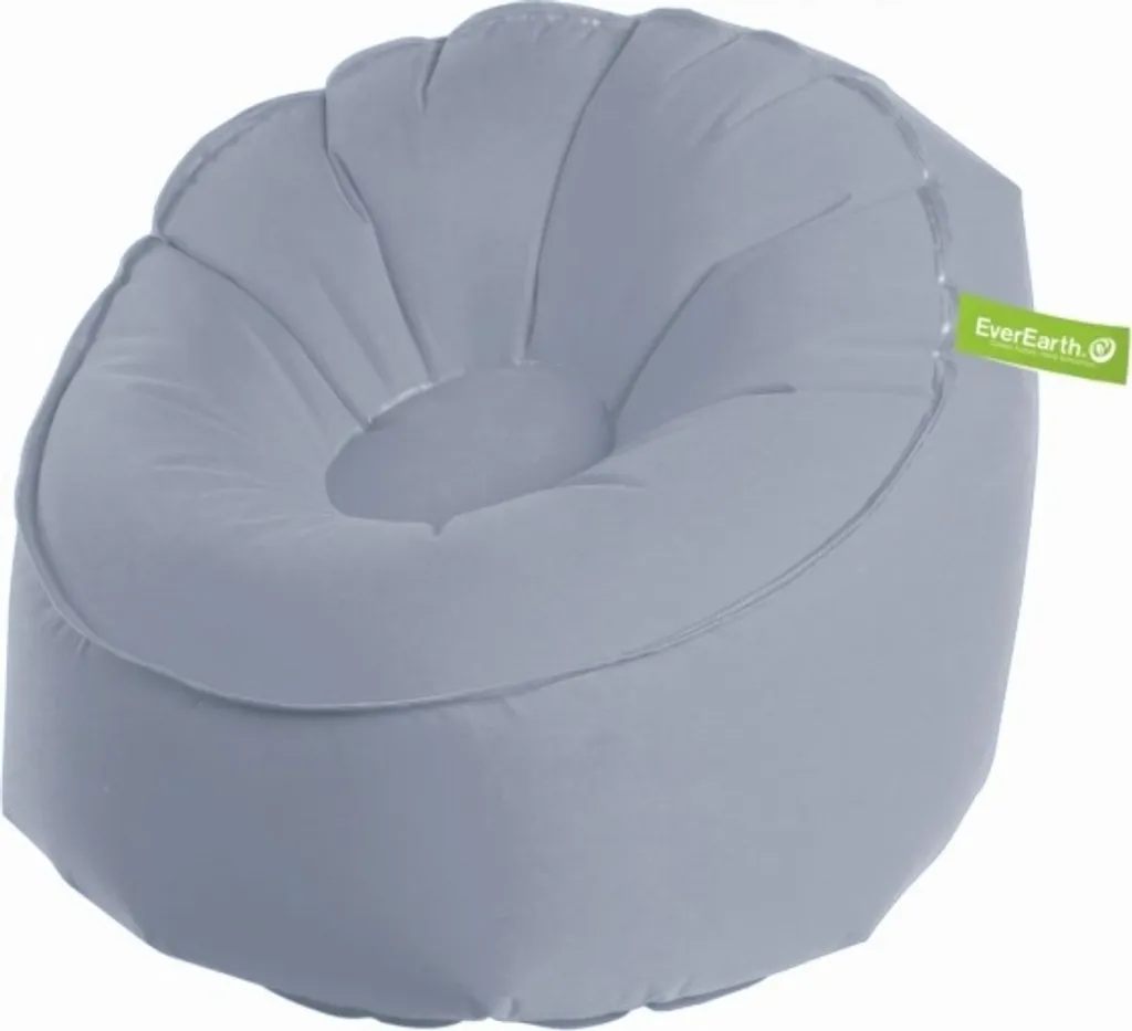 Pouf enfant déhoussable et lavable EverEarth bleu contre les taches