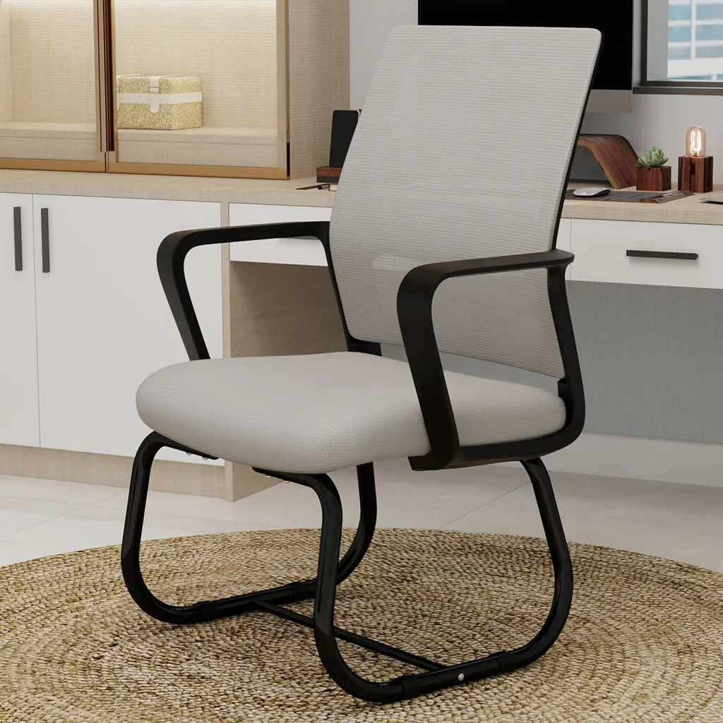 Fauteuil de Bureau Anti Mal de Dos avec Dossier Respirant Noir Gris