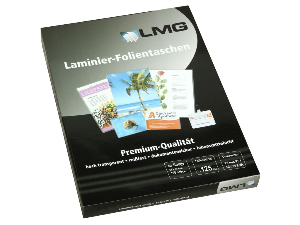 LMG LMGBA-125 Laminierfolien glänzend für Ausweisformat Produktbild 