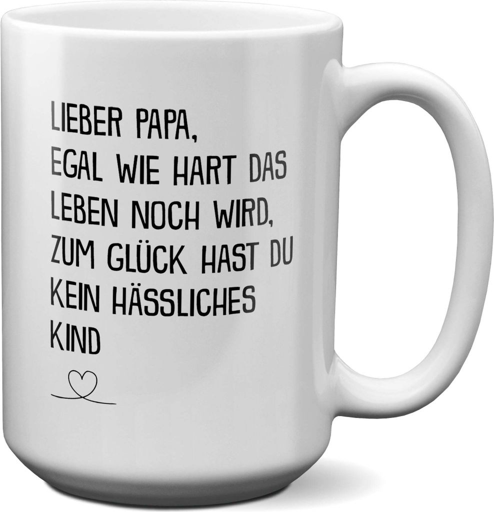 22Feels XL Tasse Papa Geschenk Vatertag Vater Geburtstag Kaffeetasse Männer Weihnachten Haferl Geschenkidee Bürotasse