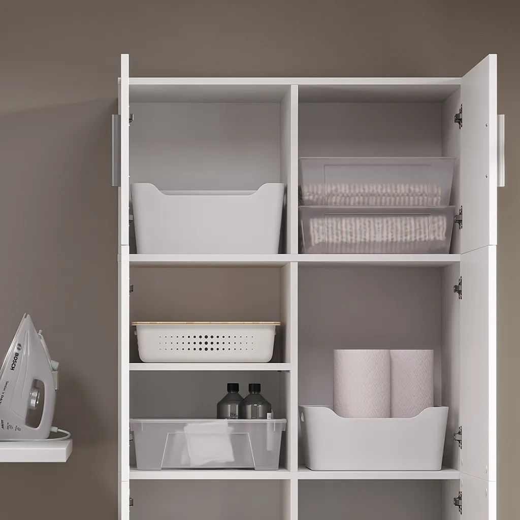 Armoire de rangement blanche multi-usage avec surmeuble Vicco Ingo 80 cm - 5
