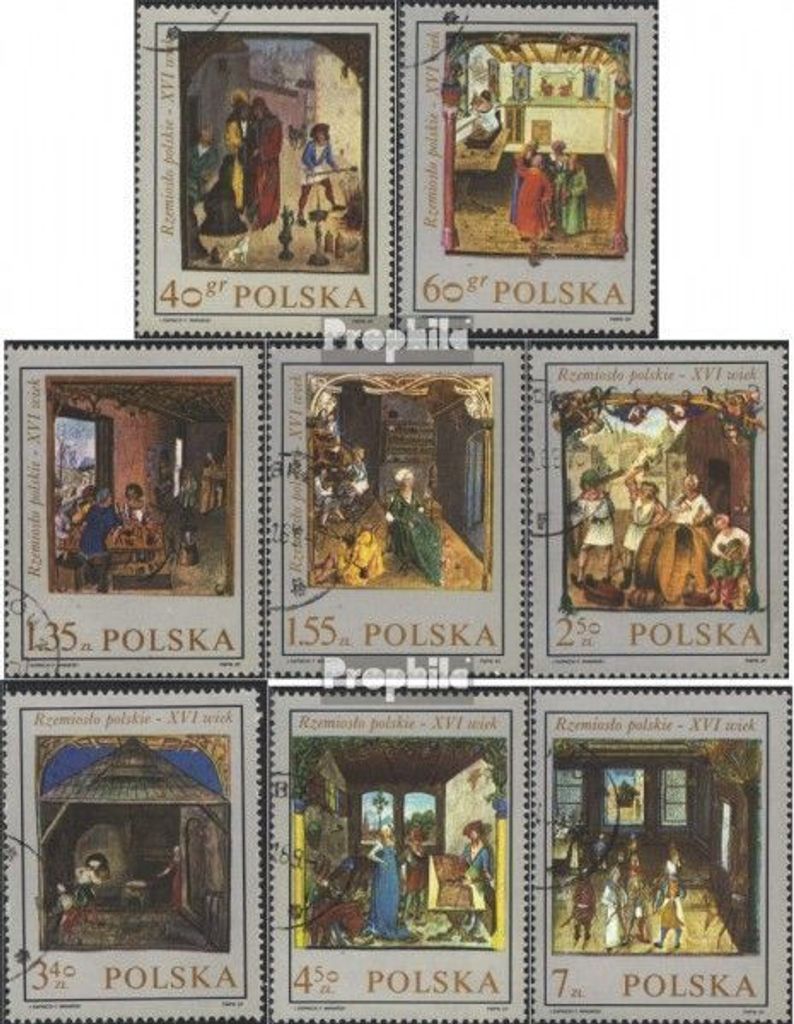 Briefmarken Polen 1969 Mi 1963-1970 (kompl.Ausg.) Produktbild 