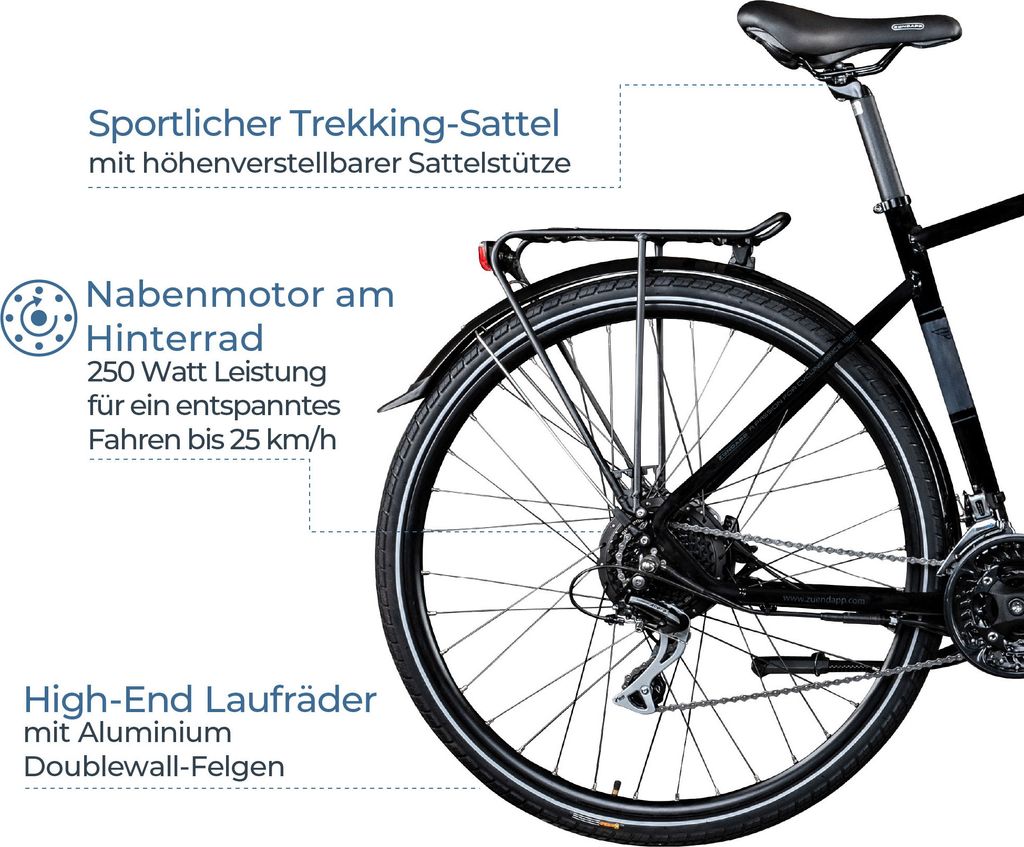 Zündapp Z810 E Bike Trekkingrad Herren ab 160 cm mit 24 Produktbild 4