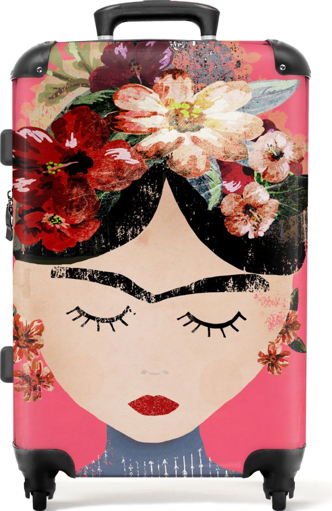 NoBoringSuitcases.com® Großer Koffer - Frida Kahlo - Frau - Produktbild 