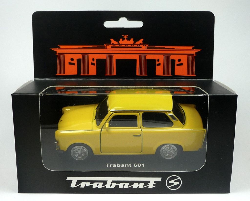 Modellauto Trabant 601 Modellauto ca. 11cm Sonderfarbe gelb Produktbild 