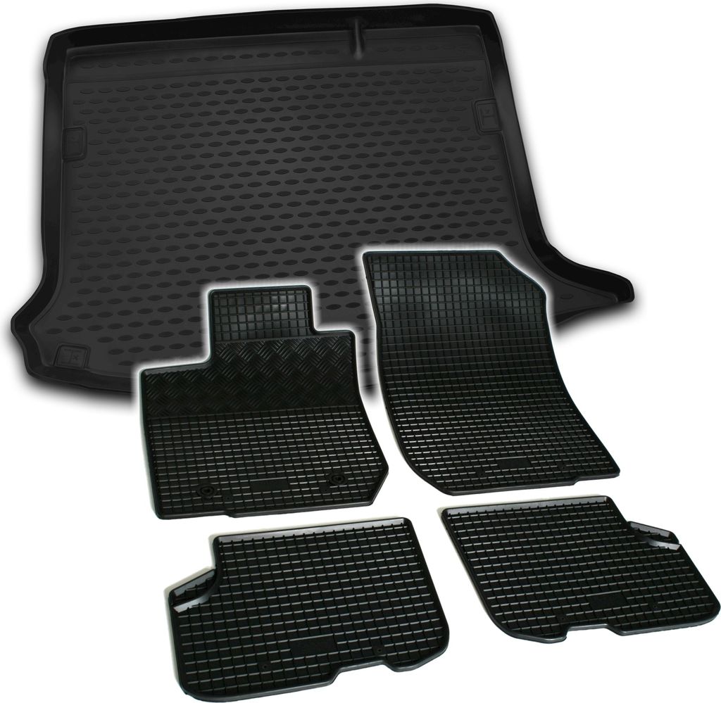 Gummi Kofferraumwanne + Fußmatten Set für Dacia Sandero, Bj. 2014-