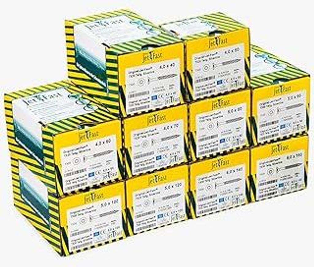 Jet-Fast Universalschrauben Set 1.700 tlg. – Heimwerker & Profi Schraubenset - Spanplattenschrauben & Holzschrauben mit Senkkopf, Mehrfachgewinde...