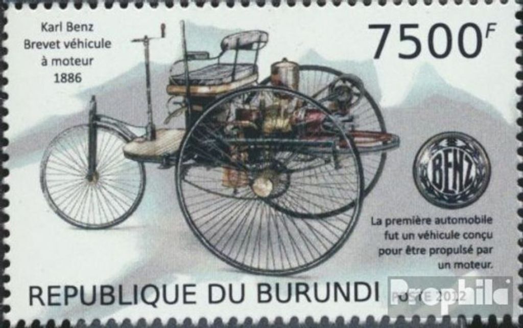 Briefmarken Burundi 2012 Mi 2892 (kompl.Ausg.) postfrisch Historische Personenkraftfahrzeuge