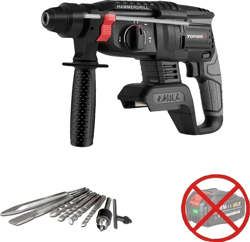 Martello Elettrico Brushless 26mm SDS Plus - Tassellatore 6800 RPM
