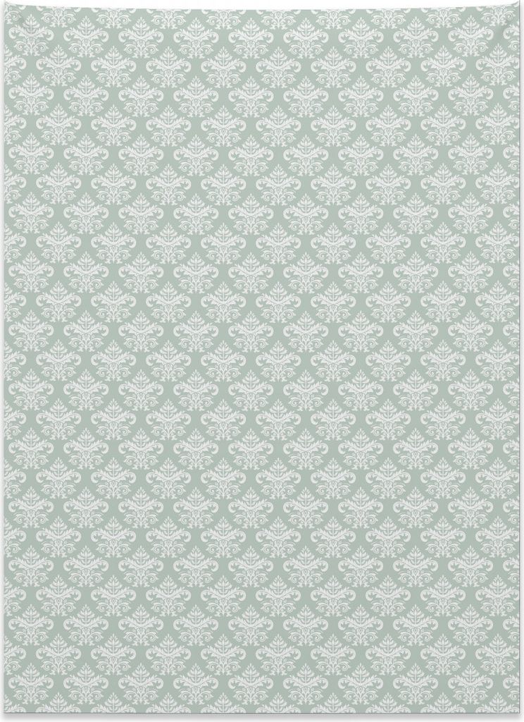 Abakuhaus Damast Wandteppich, Orientalische Kultur Muster aus Weiches Mikrofaser Stoff Kein Verblassen Klare Farben Waschbar, 110 x 150 cm, Hellgr...