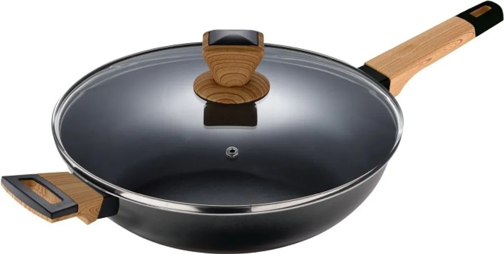 Padella Eco Earth Black 28 cm con Coperchio | Bergner BG-34628