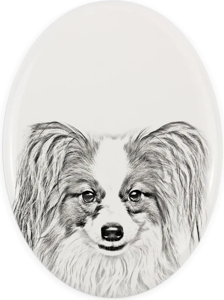 Art-Dog Targa Commemorativa Papillon | Lapide Personalizzata Cane