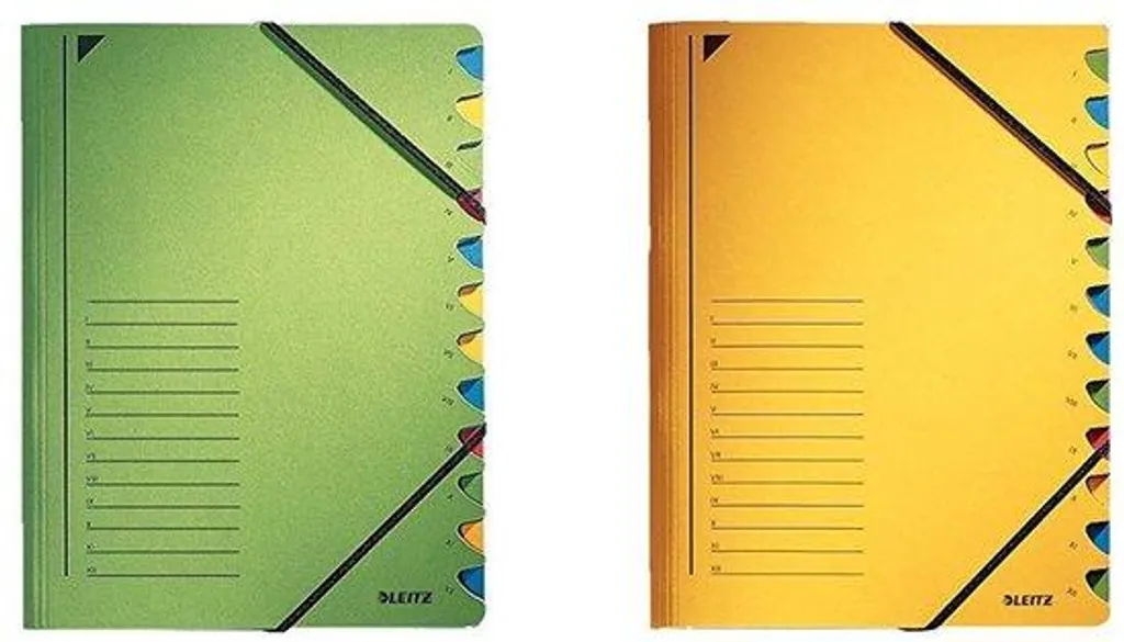 Classeur A4 12 compartiments : Ne perdez plus vos feuilles ! Carton Vert