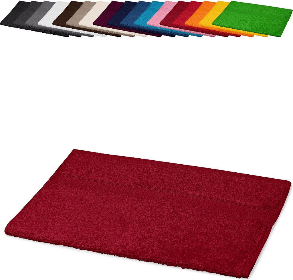 Gästetuch 30x50 cm Gästehandtuch Kinderhandtuch 100% Baumwolle, Farbe: Bordeaux