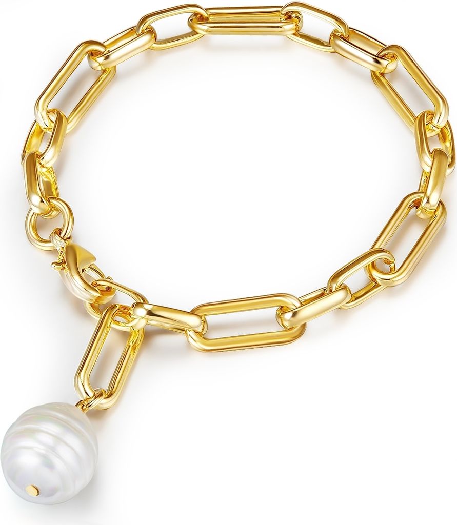 Lulu Jane Perlen-Armband Metall-Legierung Muschelkernperle 50070112