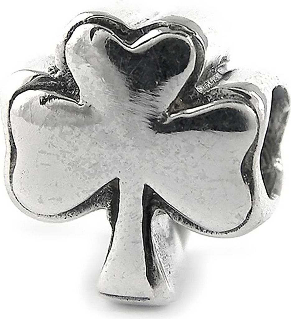 CarloBiagi Bead Charm Schmuck Element Kleeblatt 925 Echt Silber BBS160