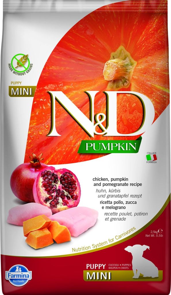 N&D Pumpkin Puppy Huhn small breed 2,5 kg Produktbild 