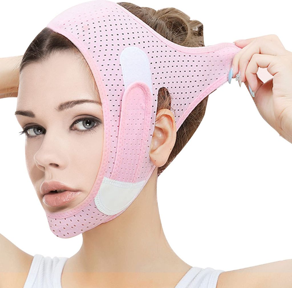 Doppelkinn-Reduzierer, straffender Gesichtsgürtel, V-Linien-Lifting-Maske, Kinngürtel für Frauen und M?nner, Anti-Falten-Gesichtsmaske gegen Dop...