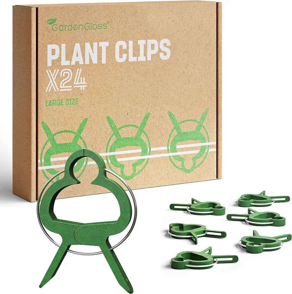 GardenGloss® Clips pour Plantes Taille L - Support Tomates et Roses x24
