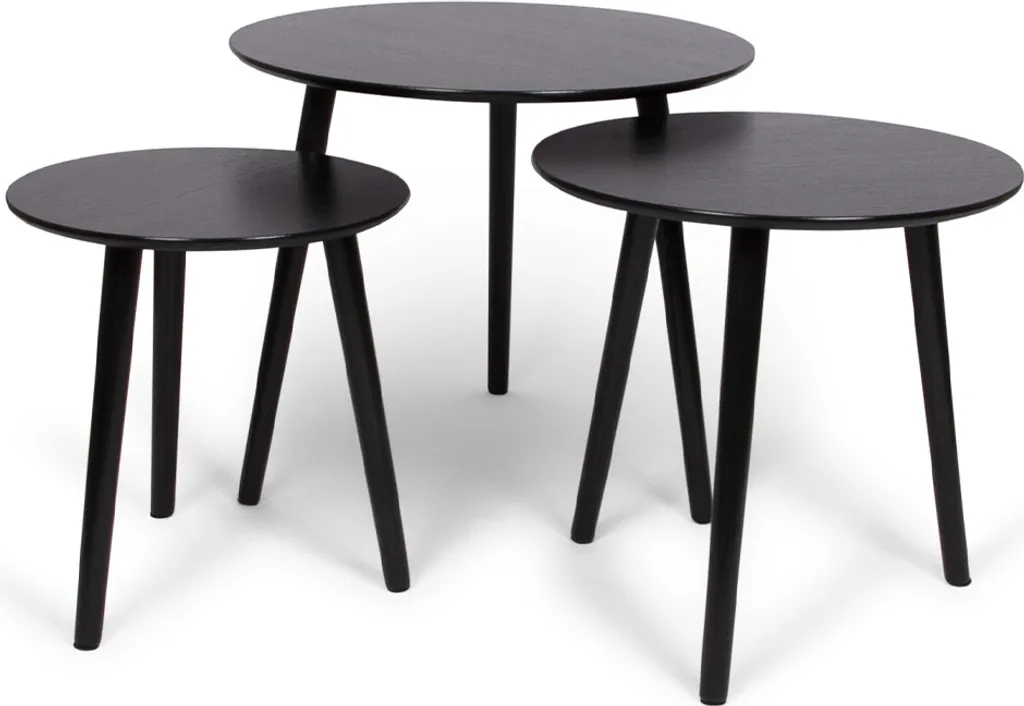 Milton & Oldbrook Ensemble de tables d'appoint Zadar Noir en métal
