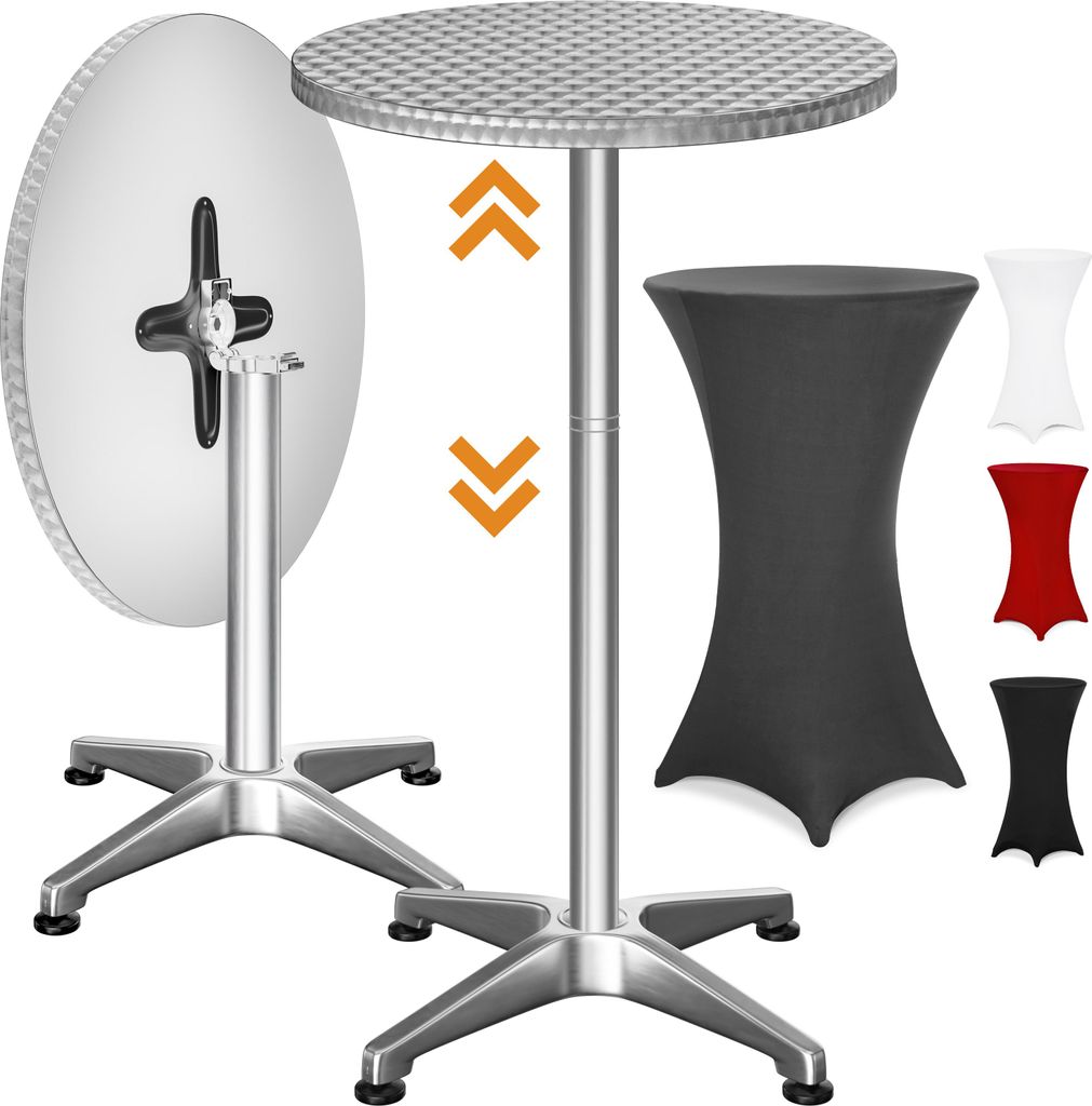 CASARIA® Table Basse Mange debout Aluminium - Table à Image du produit 