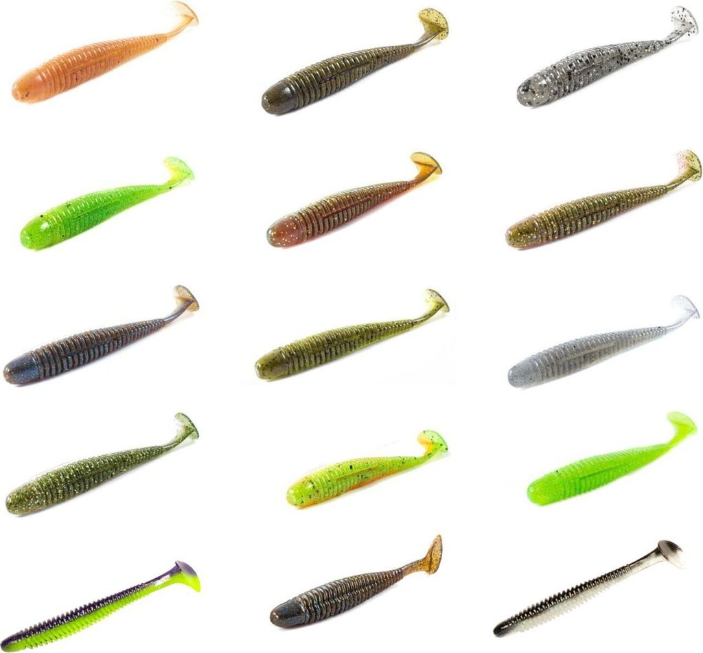 Noike Wobble Shad 4' 10,2cm - 6 Gummifische, Noike Farbe:Green Pumpkin