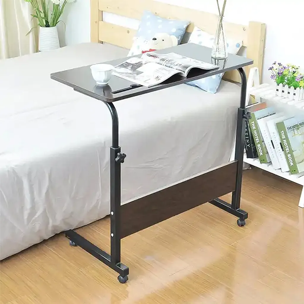Table d'ordinateur mobile 15 kg, structure en C, coloris rustique - 3