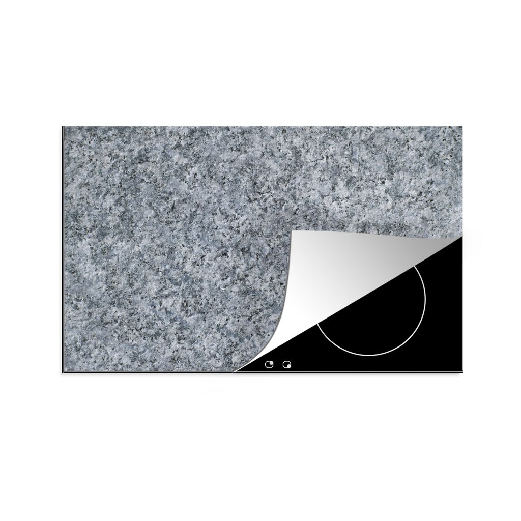 KitchenYeah Herdabdeckplatte Granit - Stein - Muster - Design - Grau , 81x52cm, Küche Deko, Glaskeramikkochfeld Herdabdeckung, Abdeckplatte fùr...