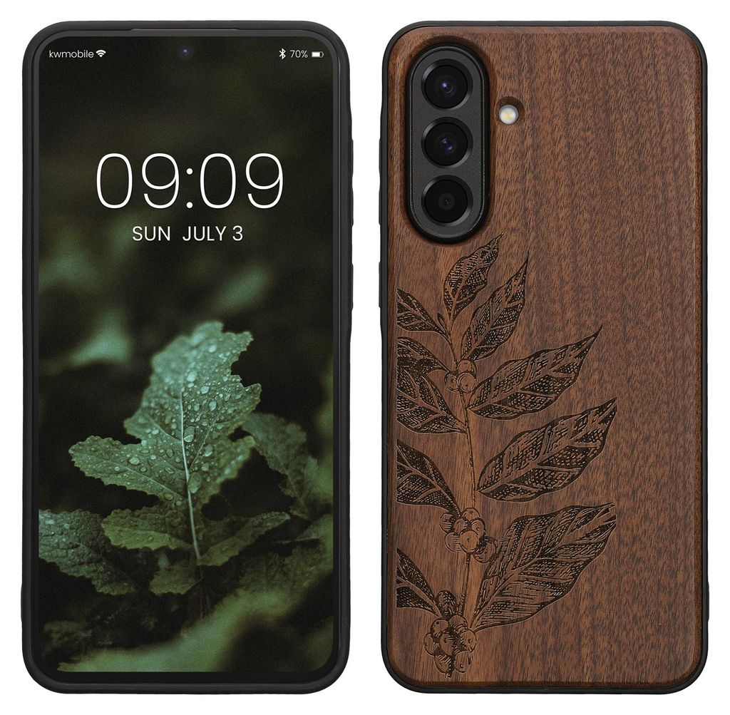 kwmobile Handyhülle für Samsung Galaxy A56 5G Hülle Holz - Produktbild 