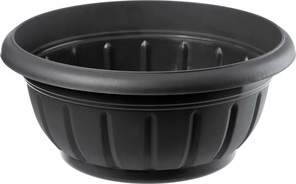 Coupelle funéraire ronde anthracite Ø 38 cm en plastique résistant
