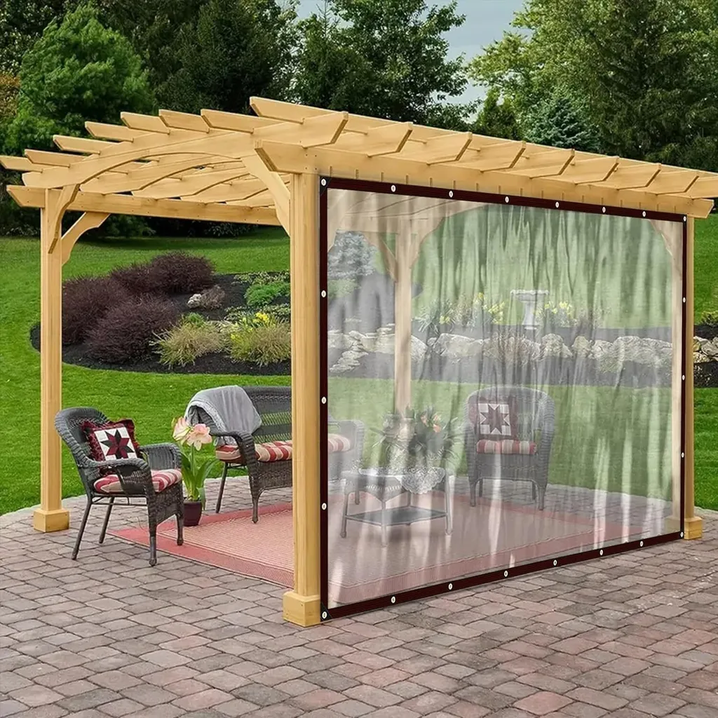 Bâche transparente étanche avec œillets 2mx4m pour jardin et balcon - 11