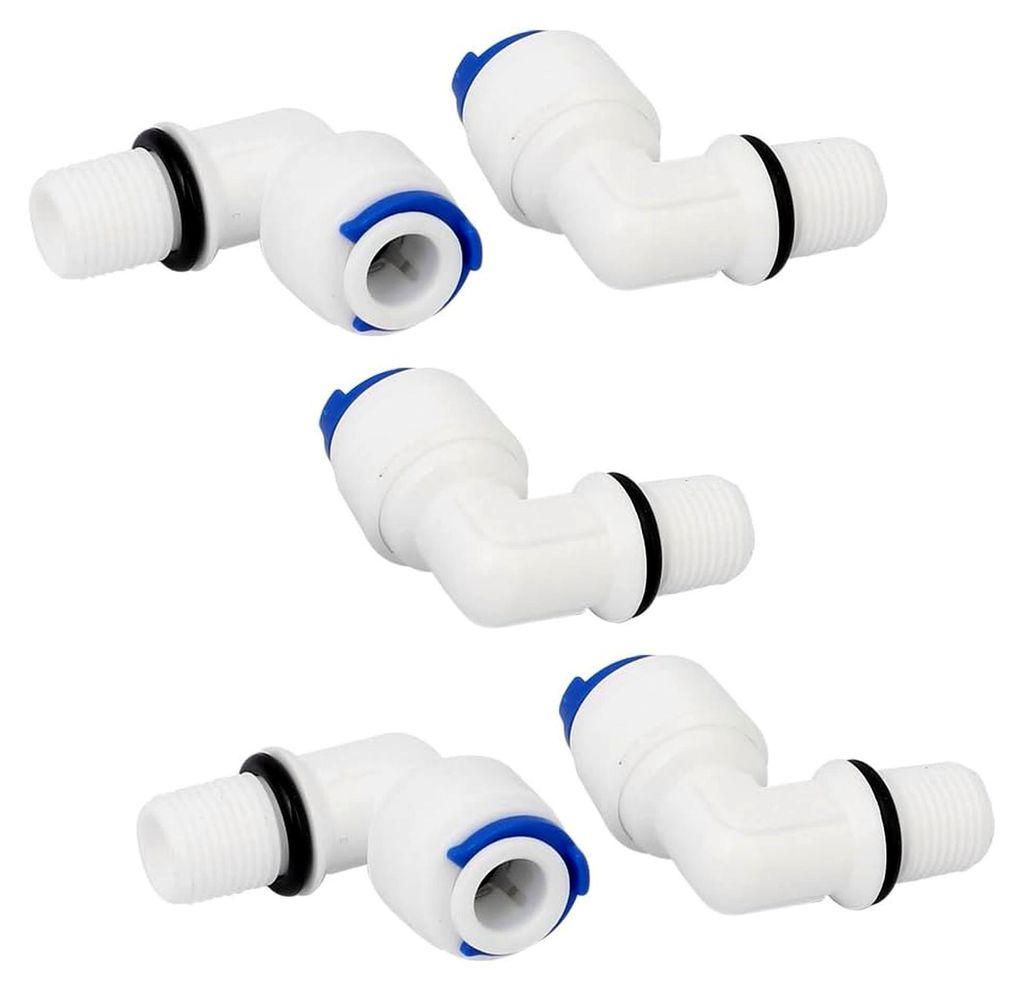 M10 zu 1/4-Zoll Rohrbogen Schnellverbinder 5 Stück für RO-Wasserfilteranschluss
