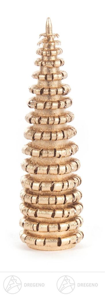 Ringelbäumchen ohne Stamm vergoldet (8cm) von Dregeno Seiffen