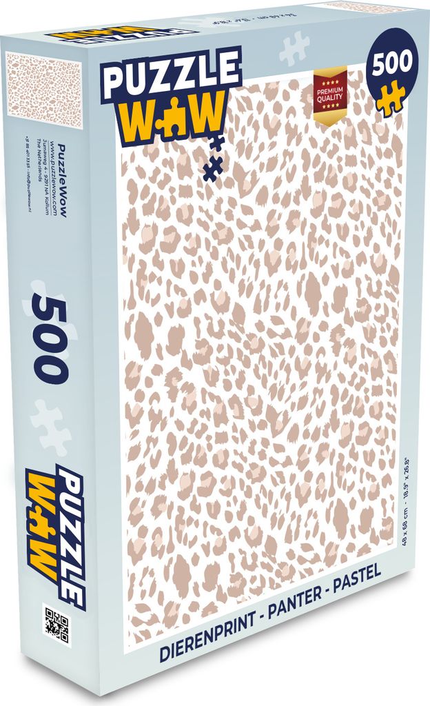 MuchoWow Puzzle 500 Teile Tiermuster - Panther - Pastell - Denken - Spiel - Toy