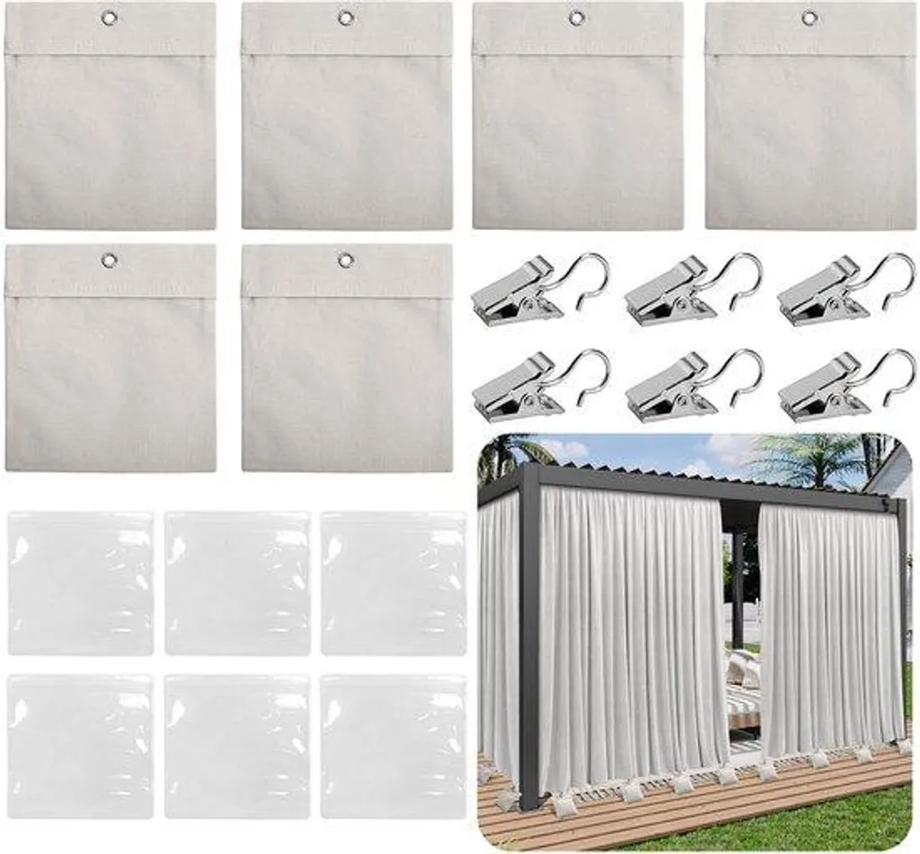 Solution anti-vent : 6 sacs de lestage pour stores et lests de tonnelle