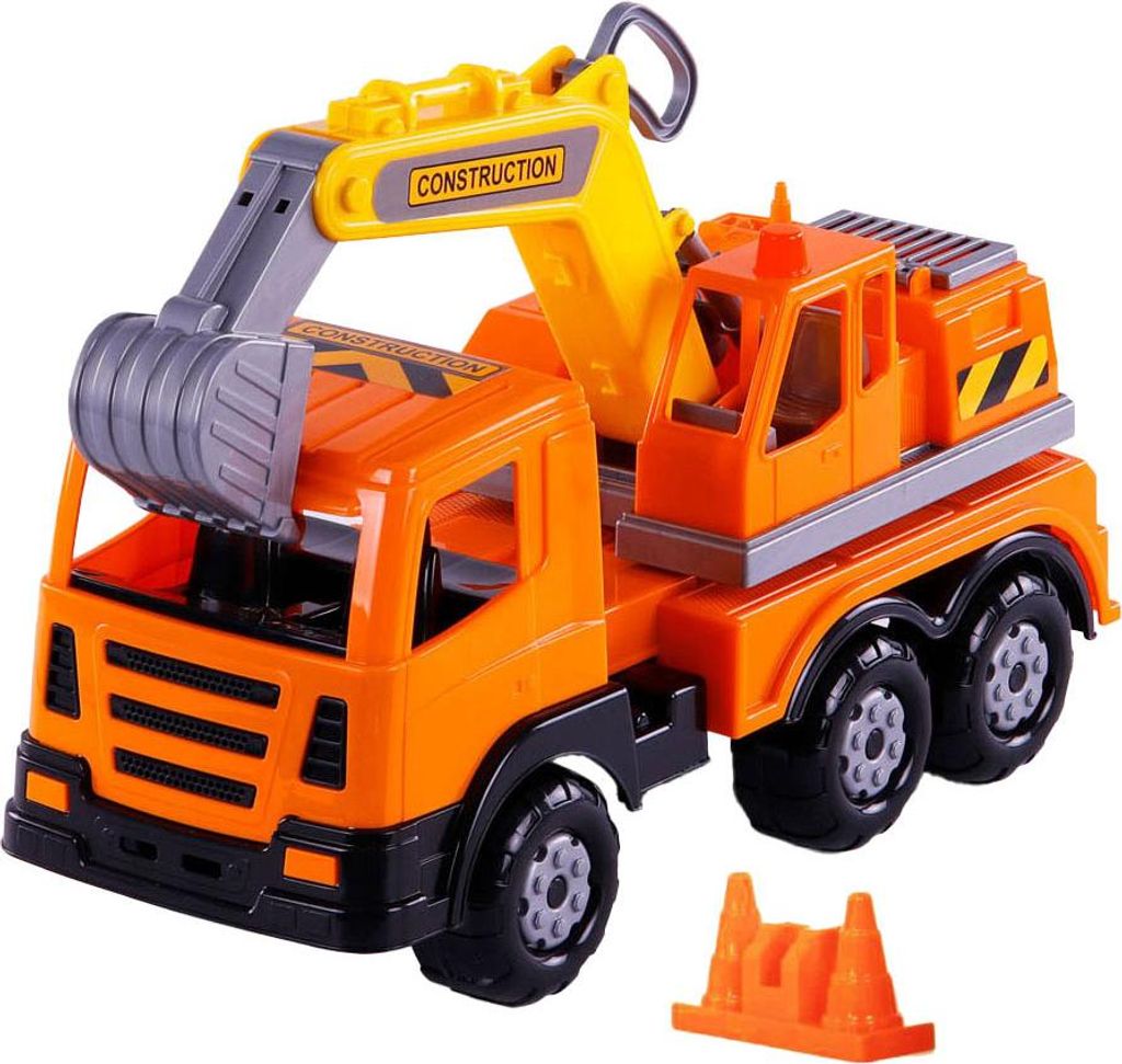 XL Bagger LKW Spielzeug - Baufahrzeug 42cm Kunststoff