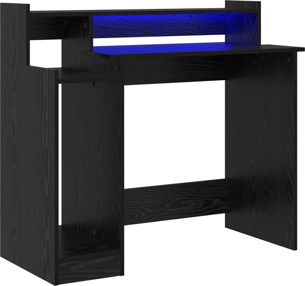 vidaXL Bureau noir imitation chêne 97 x 45 x 90 cm Bois Image du produit 