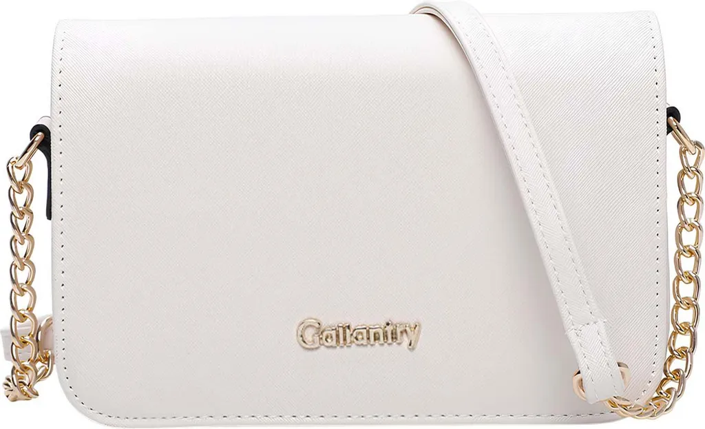 Sac bandoulière sécurisé Lisa beige en cuir grainé fermeture aimantée