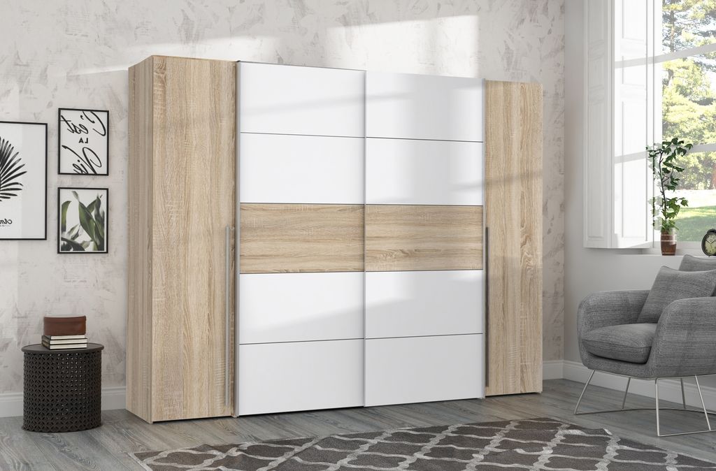 Dreh-/Schwebetürenschrank >Narago< mit Produktbild 