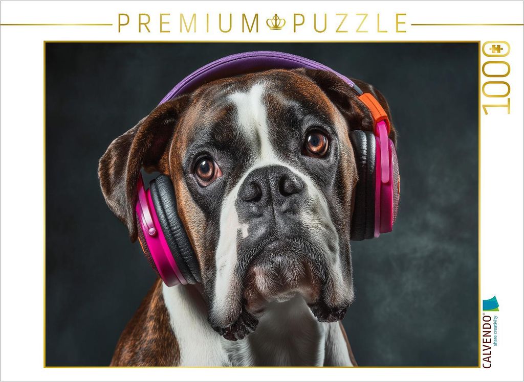 CALVENDO Puzzle Ein Motiv aus dem Kalender Hundeglück | 1000 Teile Lege-Größe 64x48cm Foto-Puzzle für glückliche Stunden