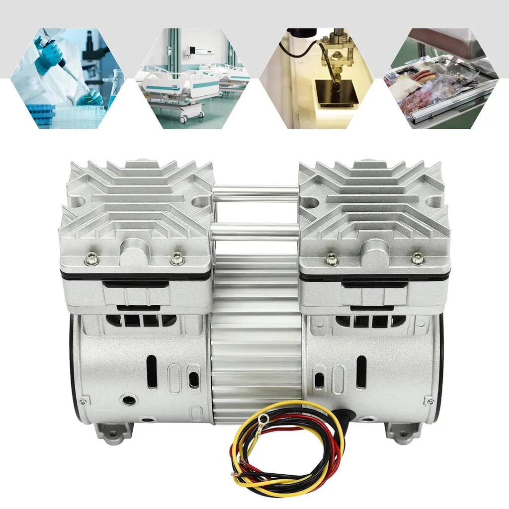 Pompe à vide sans huile 800W, 8 bars, 65dB - Compacte et Silencieuse