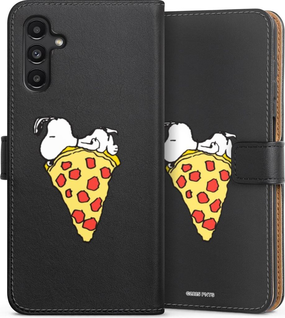 DeinDesign Klapphülle für Samsung Galaxy A04s Handytasche Lederhülle Tasche Pizza Peanuts Snoopy
