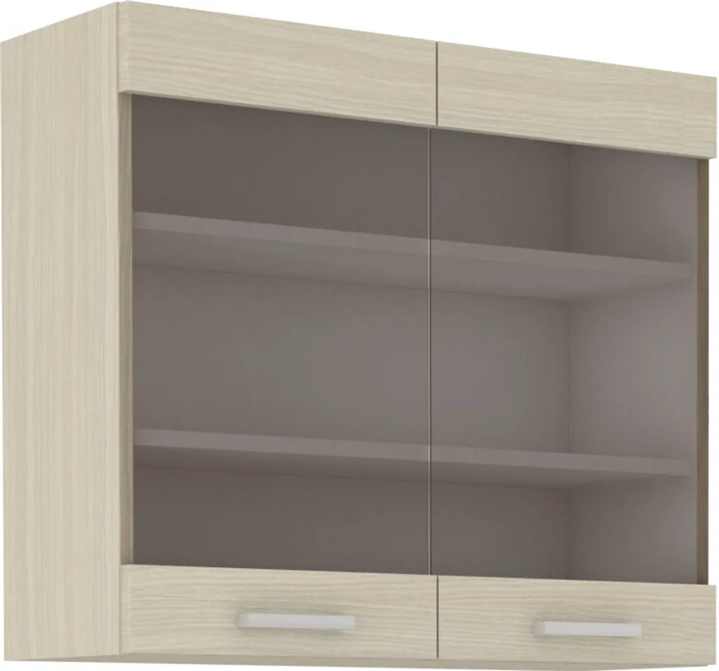 Meuble haut LAILI 80 cm : gagnez de la place avec style en chêne ferrara