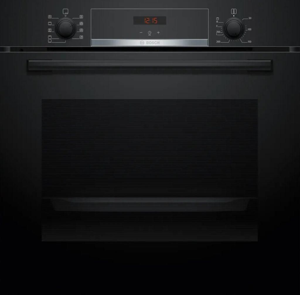 Bosch Einbau-Backofen HBA534EB3 71 Liter Schwarz Hydrolyse Pizzafunktion Teleskopauszug