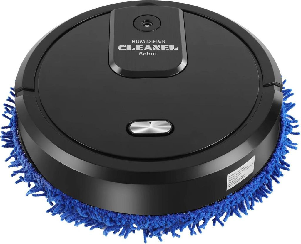 Wischroboter - Bodenreinigungsroboter - Nass- & Trockenreinigung - USB-Aufladung 3,7V - 5W - Inkl. Trocken-/Nasswischtücher, USB-Kabel & Nachfüll...