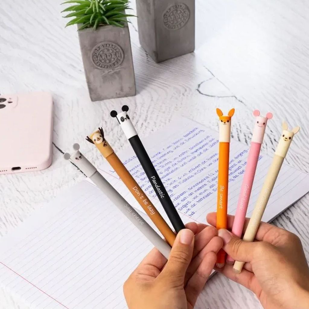 Set di 6 penne a gel kawaii con punta da 0,5 mm, articoli di