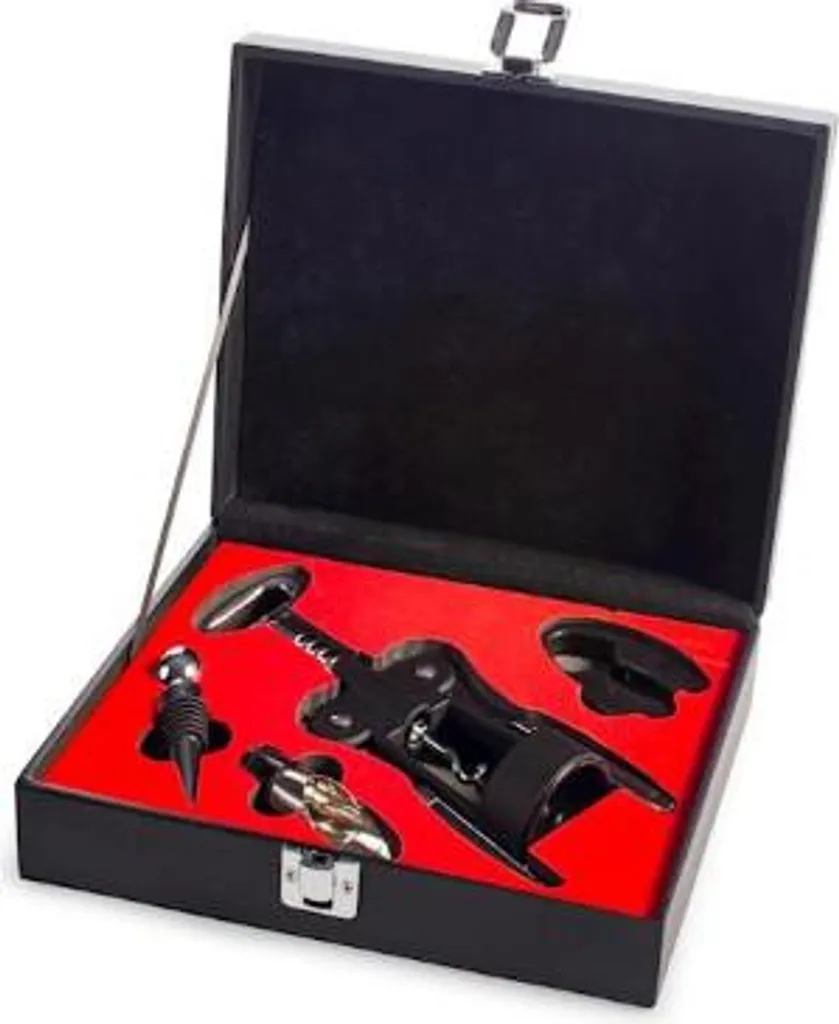 Coffret sommelier en cuir 5 pièces - Ouvrez vos vins sans effort