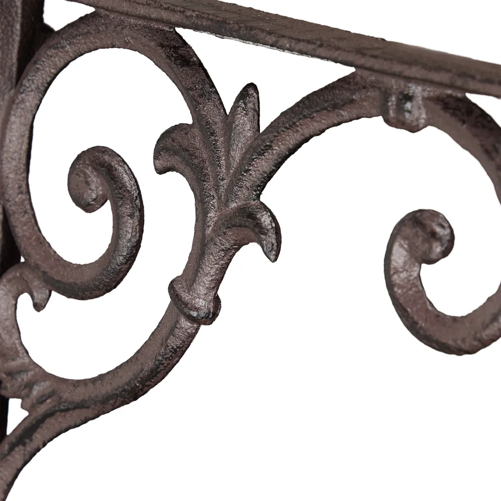 Équerre murale décorative en fonte rétro, set de 4 fixations solides - 6